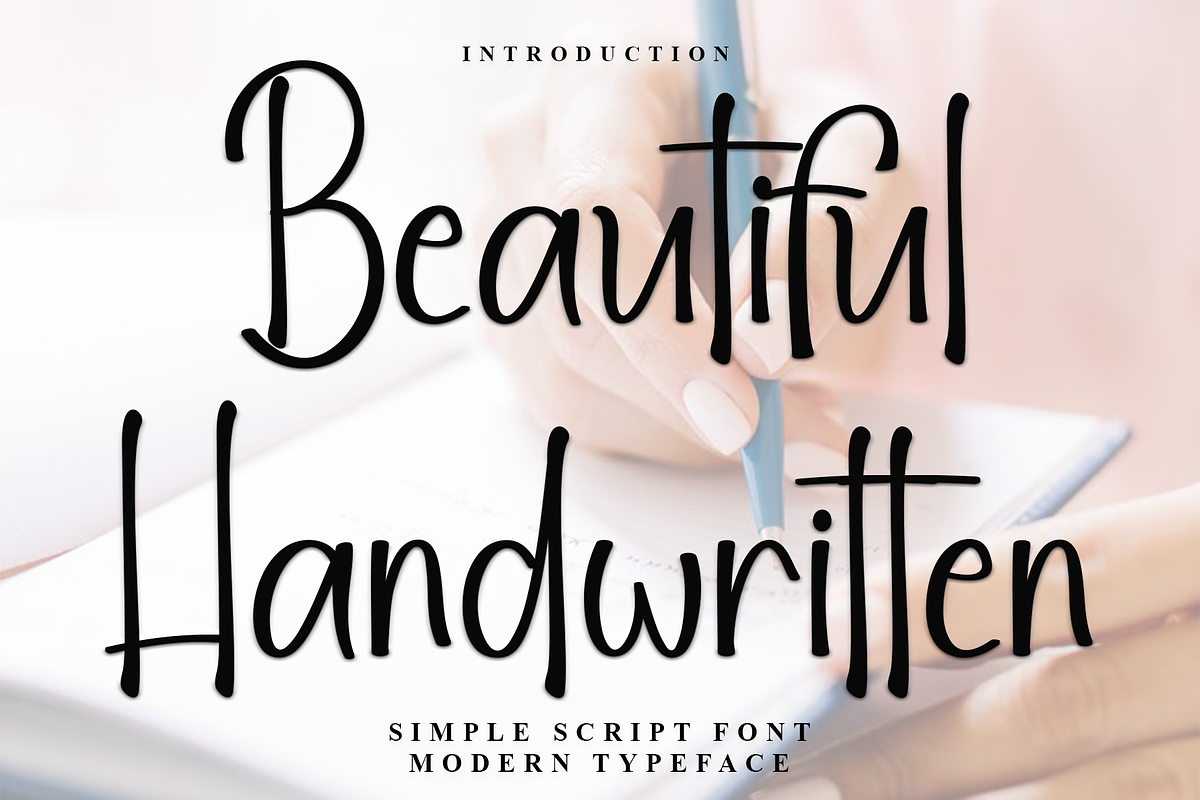 Beautiful Handwritten, a Handwritten Font by FreshTypeINK (Photo 1 of 8)