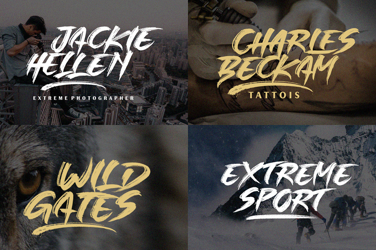 SALE! SINGLE FIGHTER / Brush Font preview 4