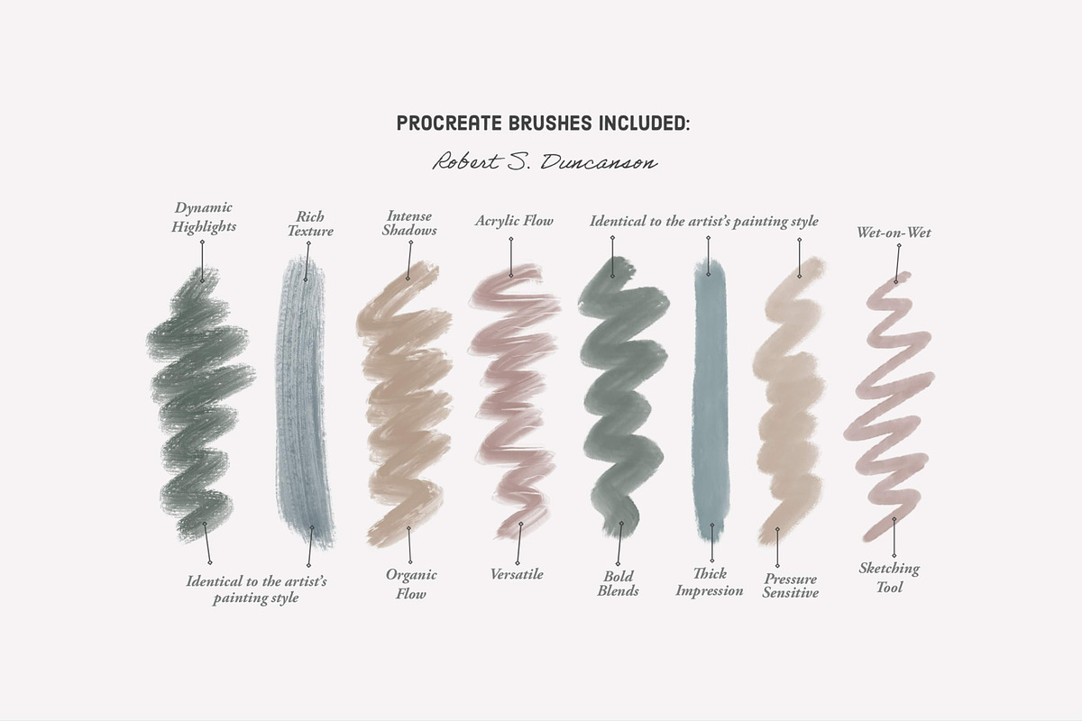 Robert S. Duncanson Procreate Kit, a Brush Add-On by Digi Life (Photo 3 of 12)