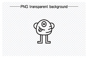 100 Cute Monster Character Icons Set, an Outline Icon by Designfour (Thumbnail 4 of 7)