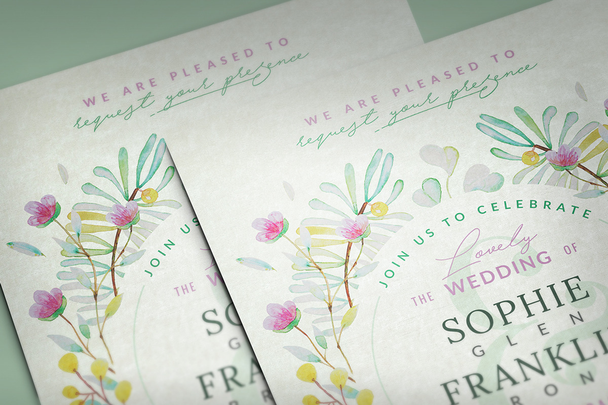 Lovely Greenery Wedding Card II, an Invitation Template by The Wedding Shop (Photo 3 of 6)
