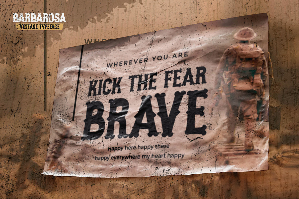 BARBAROSA - Vintage Typeface, a Serif Font by Gassstype (Photo 5 of 8)