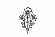 8 Pages Flower Coloring Bundle, an Illustration by Amazin_art (Thumbnail 3 of 9)