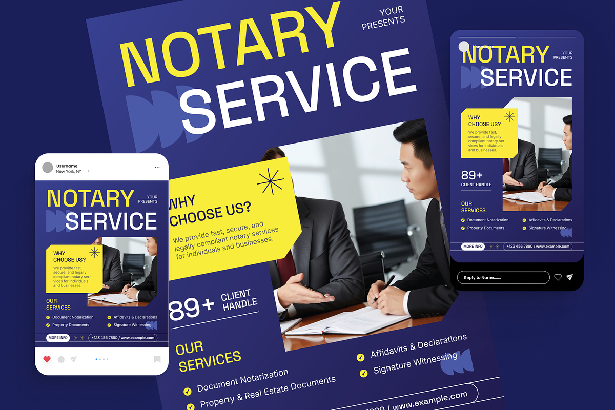 Notary Service Flyer Set, a Flyer Template by Annora Studio (Photo 6 of 6)