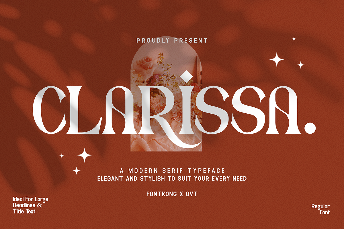 Clarissa Font- Modern Serif Typeface, a Serif Font by overlaytemplates (Photo 1 of 5)