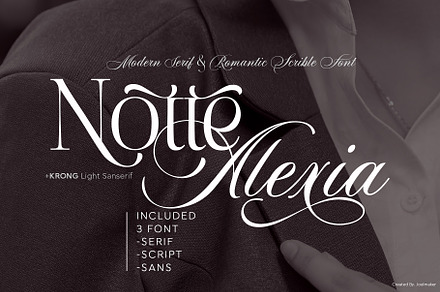 Notte Alexia, a Script Font by joelmaker
