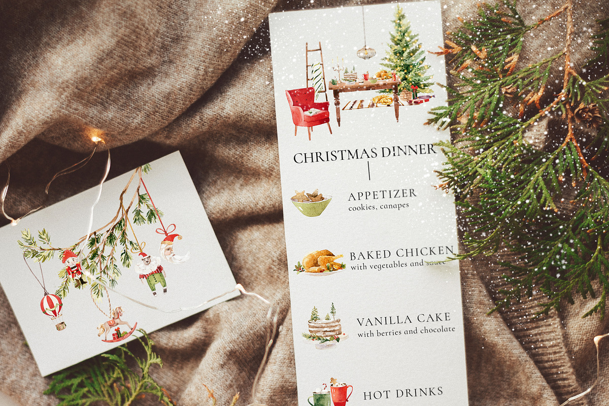 Winter story-watercolor Christmas, a Seasonal Illustration by Pamyatka Shop (Photo 13 of 27)
