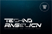 Techno Angelion Futuristic Font, a Sans Serif Font by WhymoreArt (Thumbnail 1 of 10)
