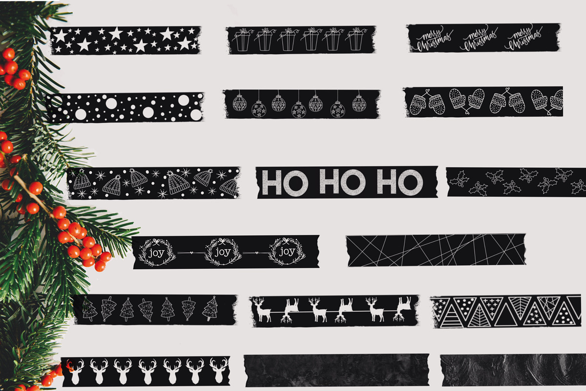 Christmas Washi Tape Stamps, a Brush Add-On by OkayAnnie Designs (Photo 7 of 8)
