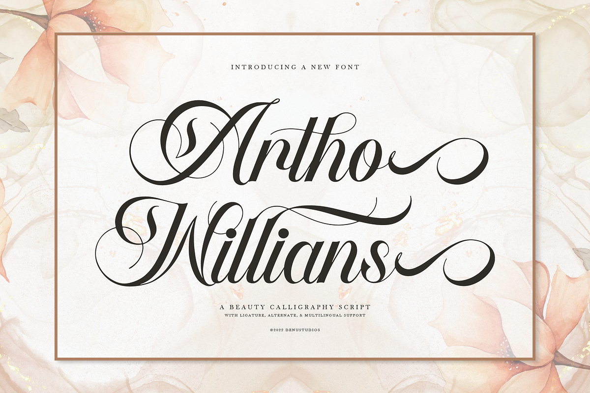 Artho Willians | Beauty Calligraphy, a Font by Denustudios (Photo 1 of 12)