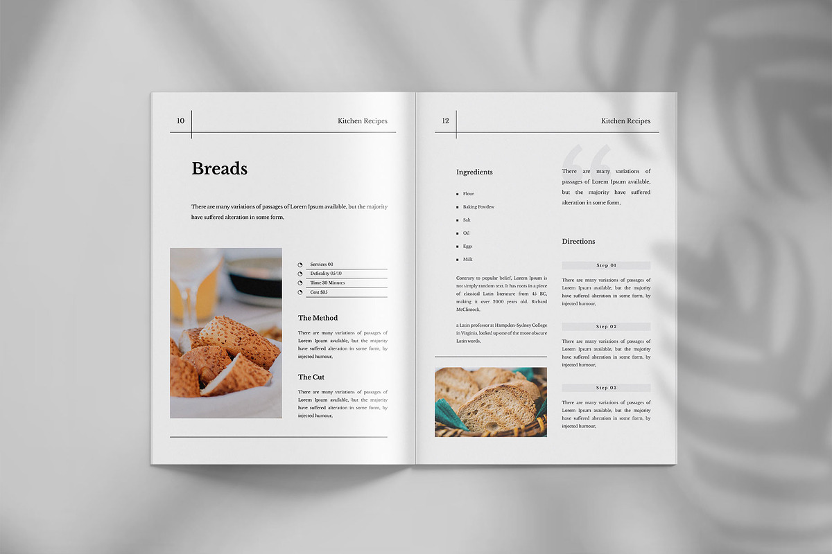 Recipe cookbook layout template, a Brochure Template by Tanmoy Topu (Photo 6 of 7)