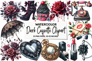 Dark Coquette Clipart, an Illustration by DreamArtGraphic