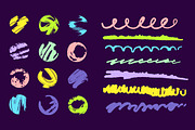 Hand Drawn Abstract Marker Strokes, an Object Graphic by Olena Halahan (Thumbnail 2 of 4)