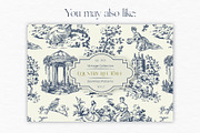 Modern Floral Toile de Jouy Patterns, a Pattern Graphic by AnnArt (Thumbnail 13 of 13)