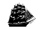 Vintage Sailing Ship SVG Bundle, an Illustration by Designs_River (Thumbnail 25 of 31)