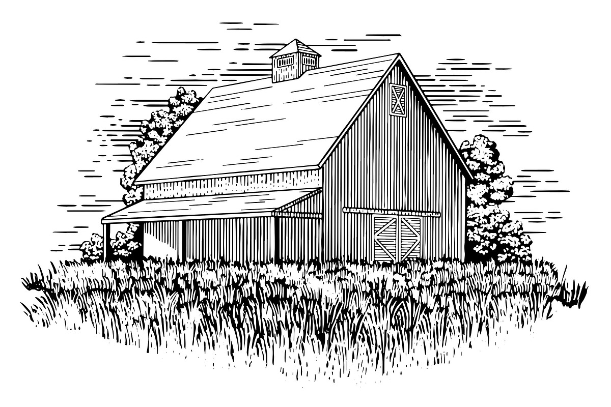 Old Barn Illustration, an Illustration by blue67sign