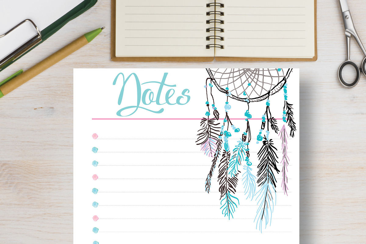 Dream Catcher Printable Planner, a Stationery Template by Stick with Sam (Photo 1 of 4)