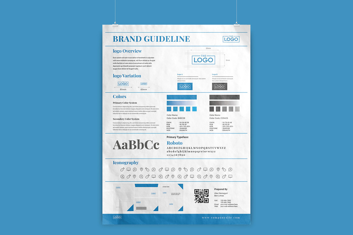 A3 Brand Guideline poster, a Presentation Template by Graphic Template (Photo 5 of 7)