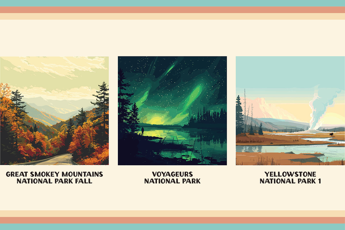 National Park Poster Illustrations, a Decorative Illustration by Vicarel Studios (Photo 21 of 23)