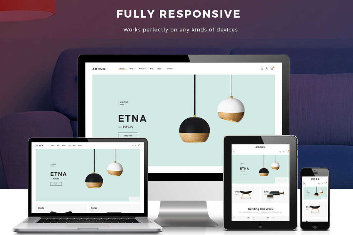 Auros - Furniture Home Prestashop, a Bootstrap Template by apollotran (Photo 3 of 10)