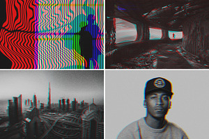 Glitch Photoshop Actions Set