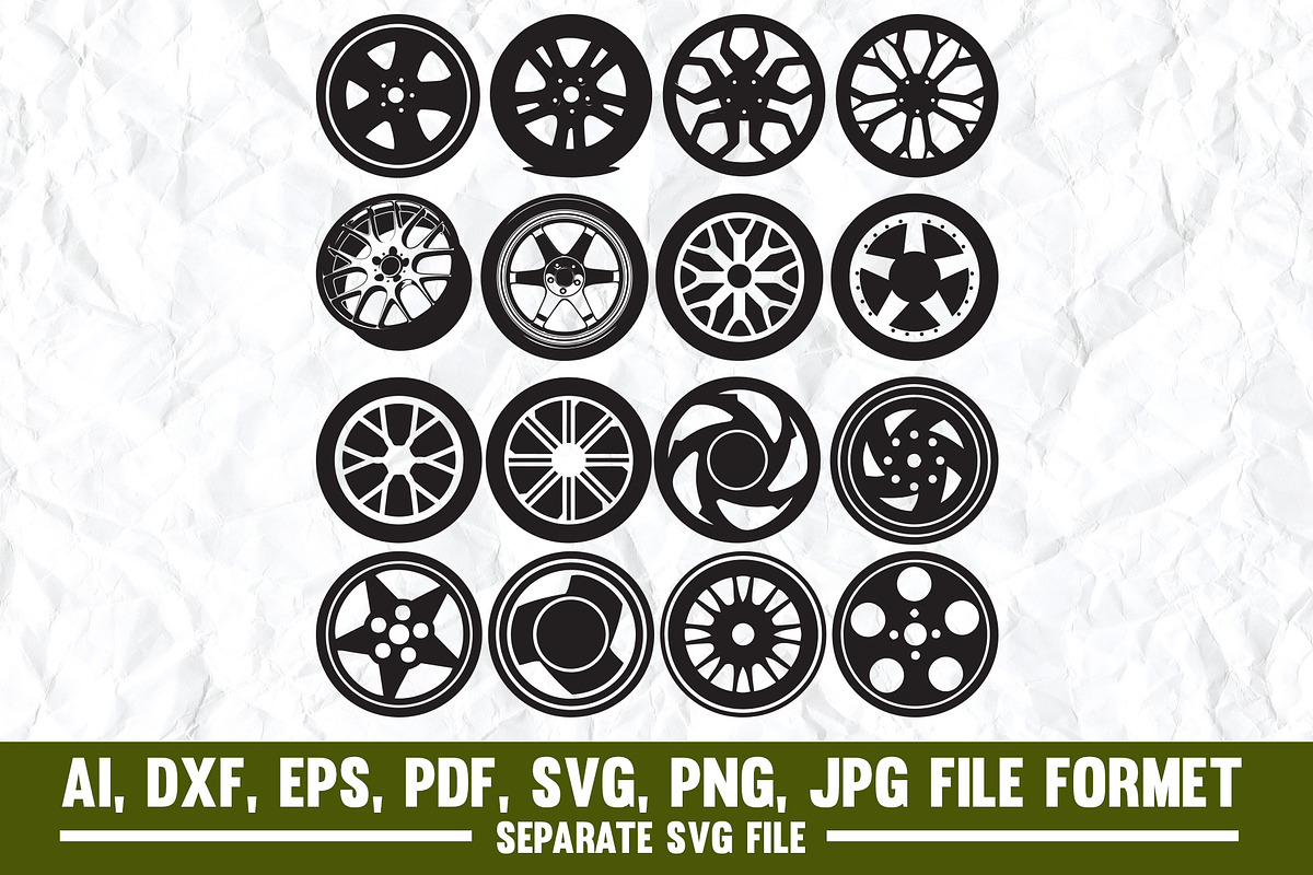 Car Wheel,Car svg,Wheel,Cars,Racing, an Illustration by ...