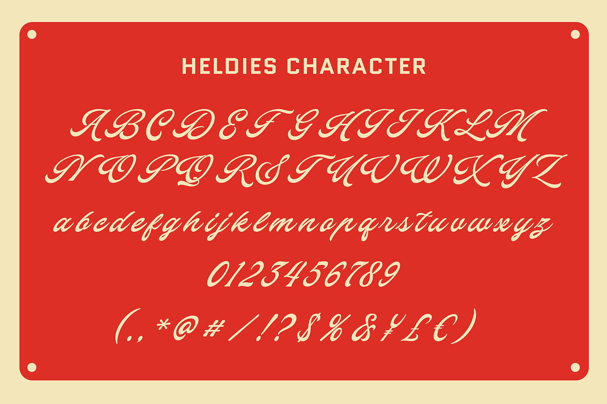 Heldies – Retro Vintage Script Font, a Script Font by Blankids Studio (Photo 8 of 12)
