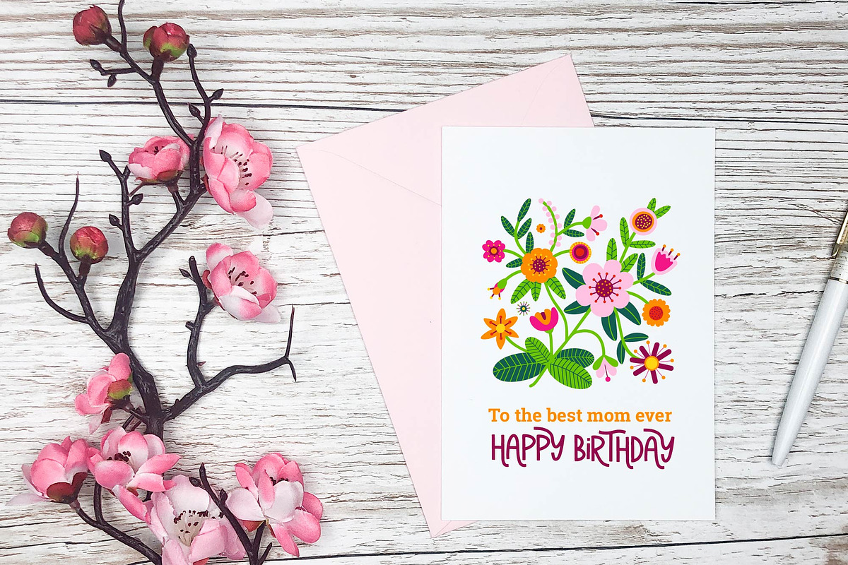 Folk Flowers. Folk Pattern, an Illustration by AvaAva (Photo 2 of 26)
