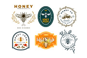 HONEY BEE LOGO & BADGE SET, a Branding & Logo Template by grindstudio (Thumbnail 5 of 13)