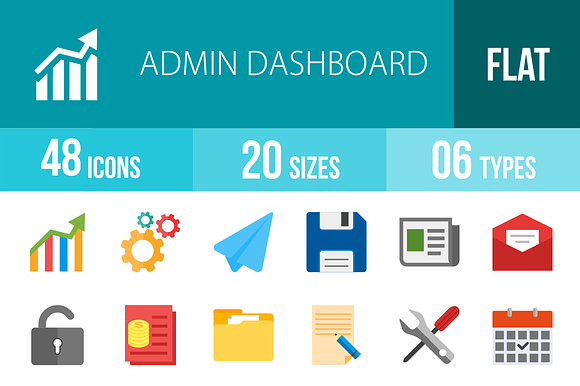 48 Admin Dashboard Flat Multicolor