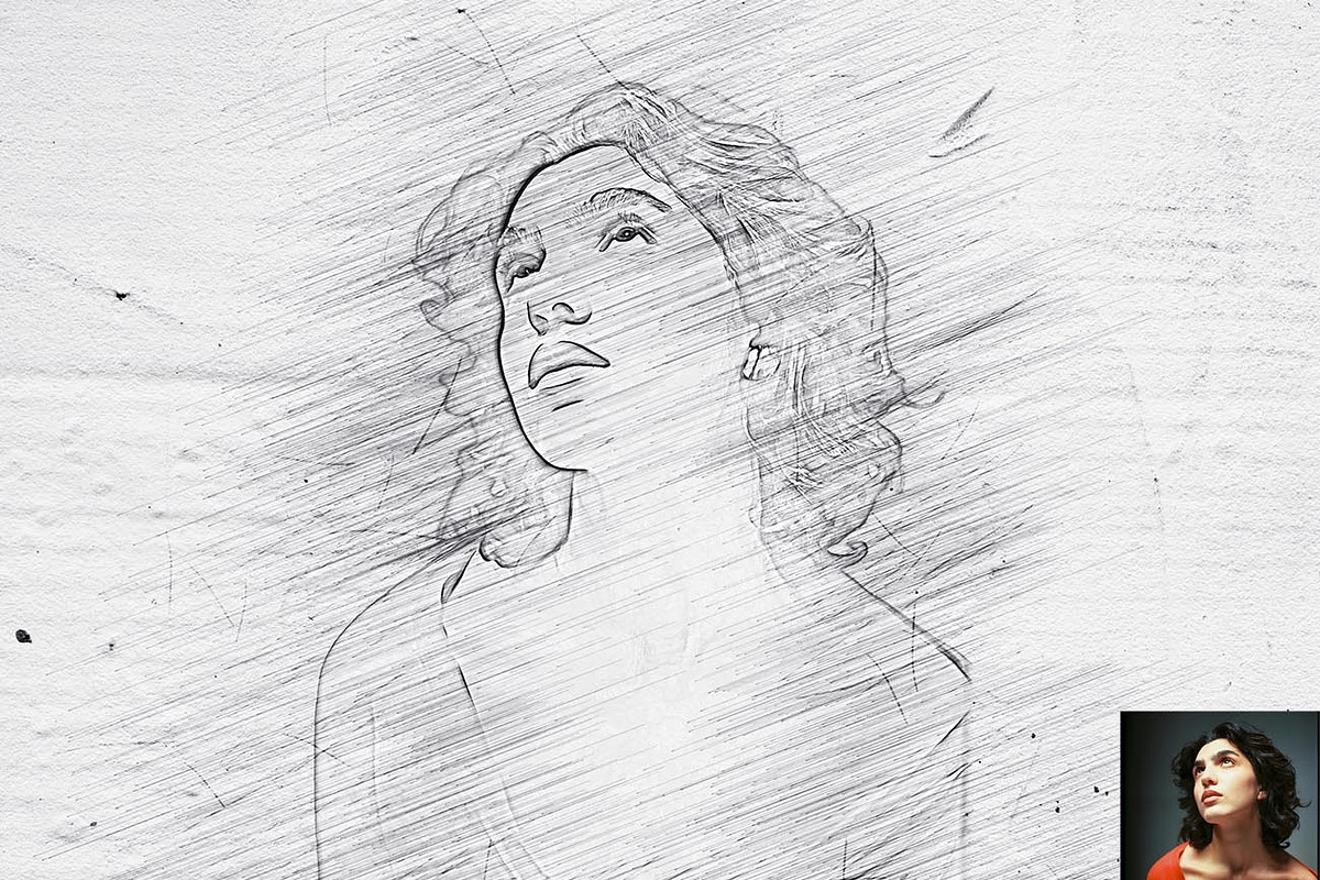 Realistic Pencil Sketch FX Photoshop, an Action Add-On by Studio Retouch (Photo 6 of 14)