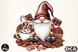 Sweet Chocolate Gnomes Clipart, an Illustration by DreamCafeArt