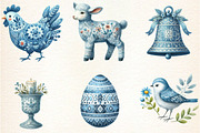 Blue Nordic Easter Sublimation Clipa, an Illustration by DreamArtGraphic (Thumbnail 4 of 4)