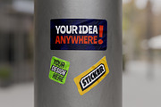 High Quality Sticker Mockup, an Advertising Mockup by SLAB! Design (Thumbnail 5 of 5)