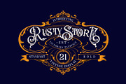 Rusty Store, a Blackletter Font by alit design (Thumbnail 1 of 24)