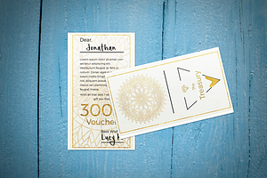 Gold Jewelry Store Gift Voucher