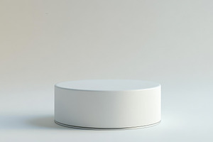 White cylindrical pedestal display s, a Background Photo by Pixeness Studio