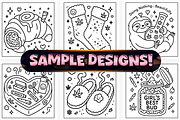 Bold Easy Stoner Girl Coloring Pages, an Object Illustration by Craftsbeefy (Thumbnail 2 of 4)