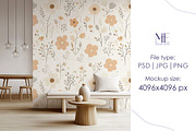 Wallpaper Mockup, Boho Wall Paper, a Mockup by Mie Mockup Studio (Thumbnail 2 of 10)