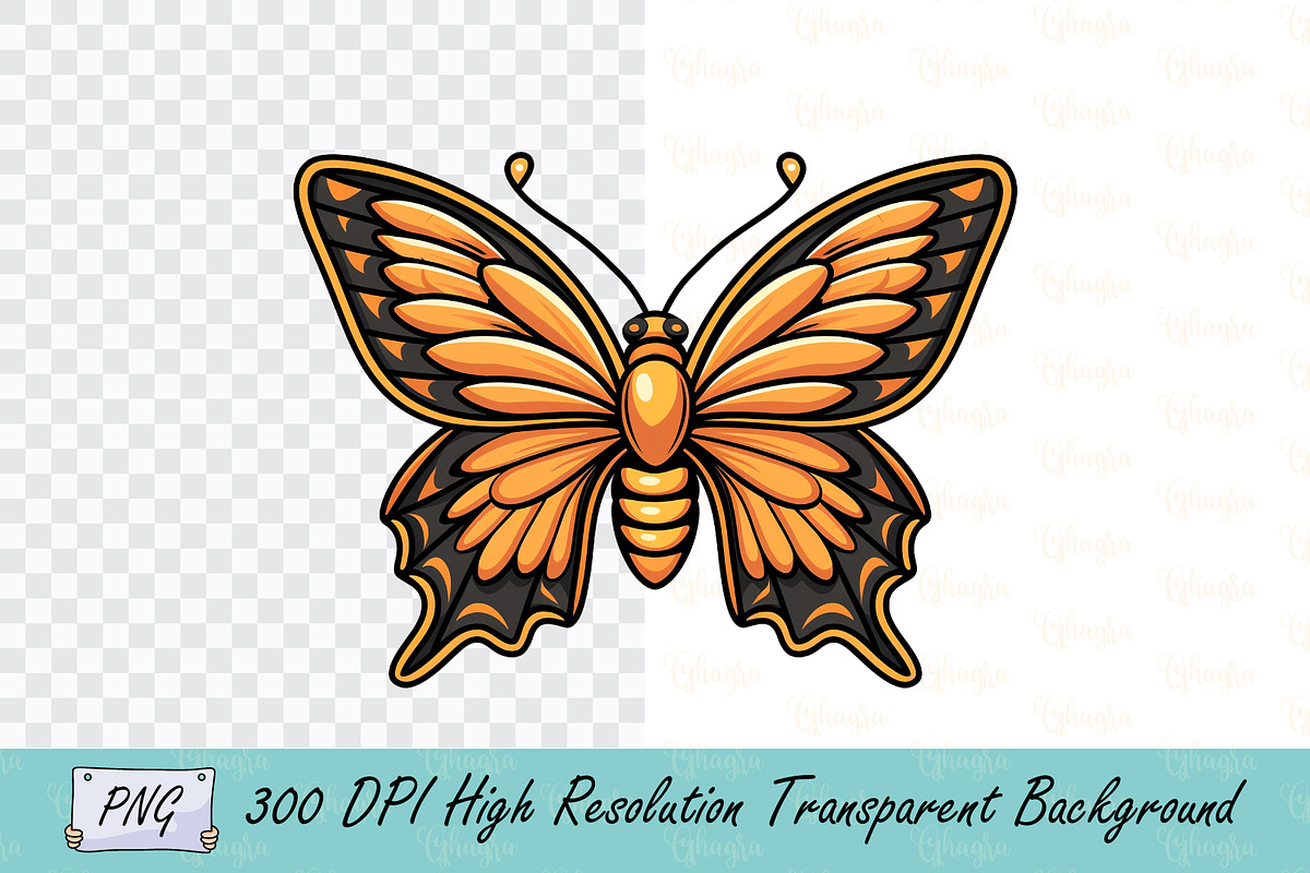 Vibrant Monarch Butterfly Illustrati, an Animal Illustration by Ghagra (Photo 1 of 3)