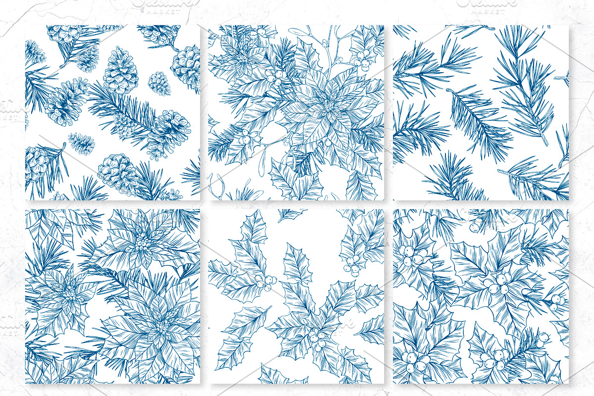 CHRISTMAS TOILE DE JOUY, a Pattern Graphic by Tanya Vollar (Photo 8 of 11)