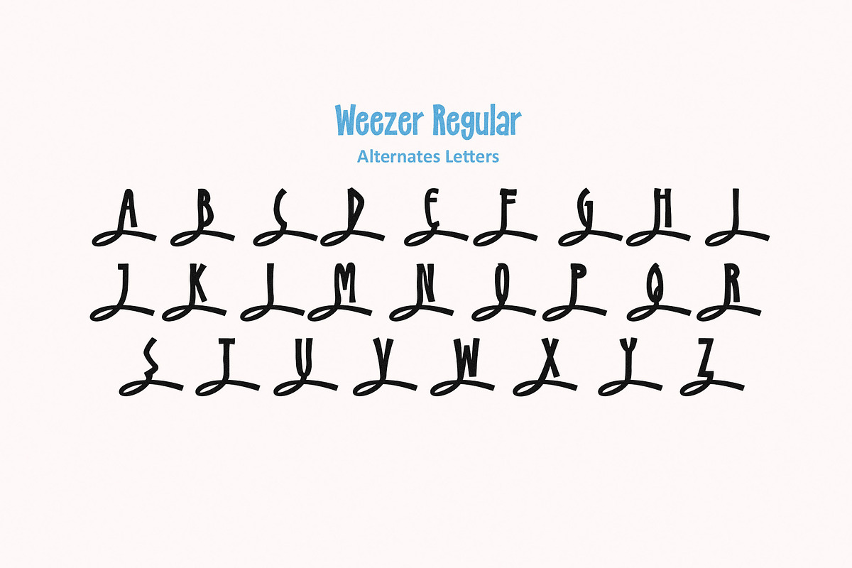 Weezer - Display Font, a Handwritten Font by HIRO.std (Photo 11 of 12)