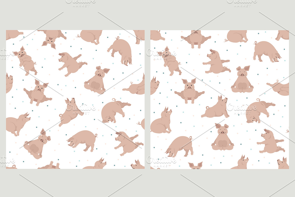 Pig yoga, an Animal Illustration by pet design shop (Photo 5 of 5)