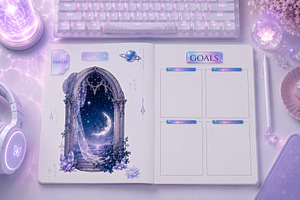 Aesthetic Planner Templates, a Stationery Template by Victoria Obscure