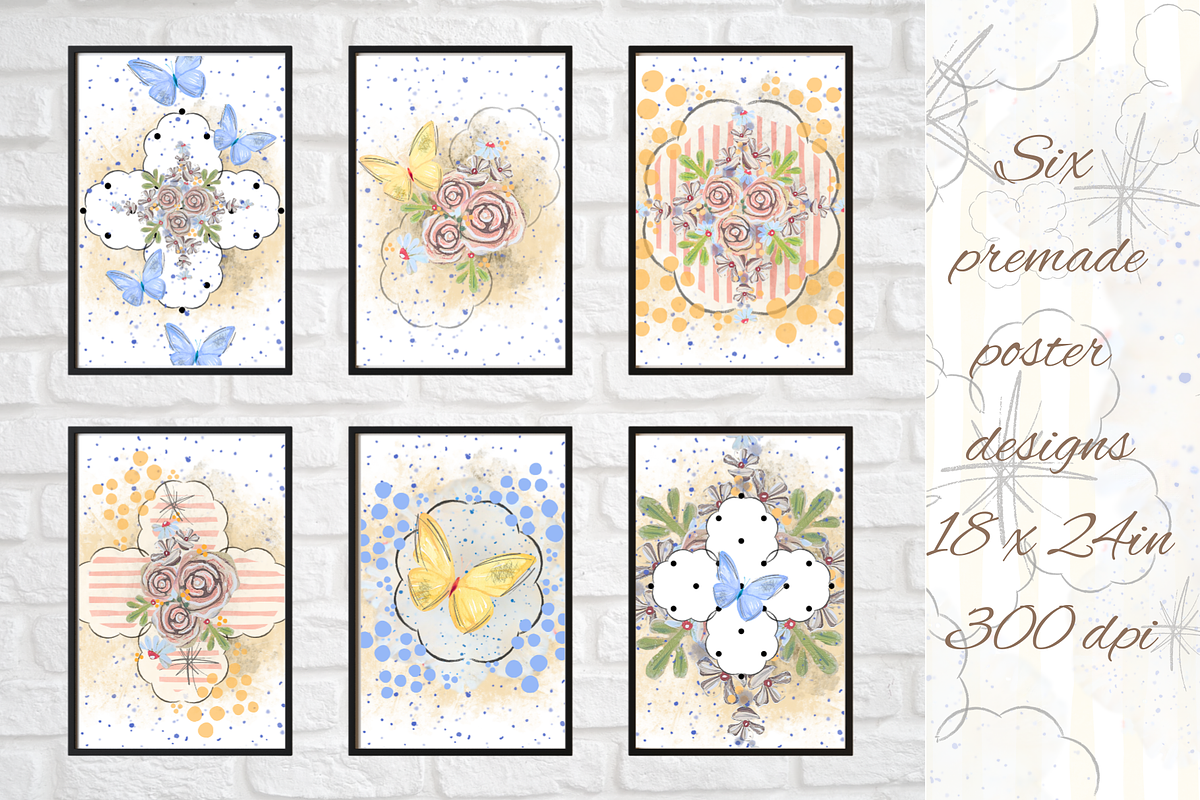 Butterflies and florals - nostalgia, an Object Graphic by Grandma's Lore (Photo 6 of 11)