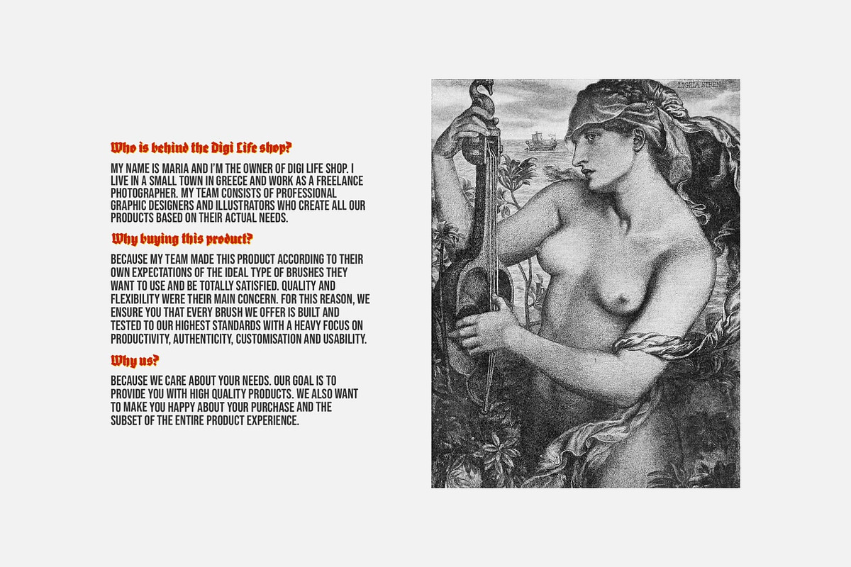 Dante Gabriel Rossetti Procreate Kit, a Brush Add-On by Digi Life (Photo 8 of 9)