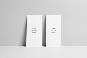 DL Flyer mockup on a grey background