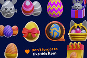 Cute Easter Day 3D Illustrations, an Environmental 3D Model by orenjidesign (Thumbnail 7 of 8)