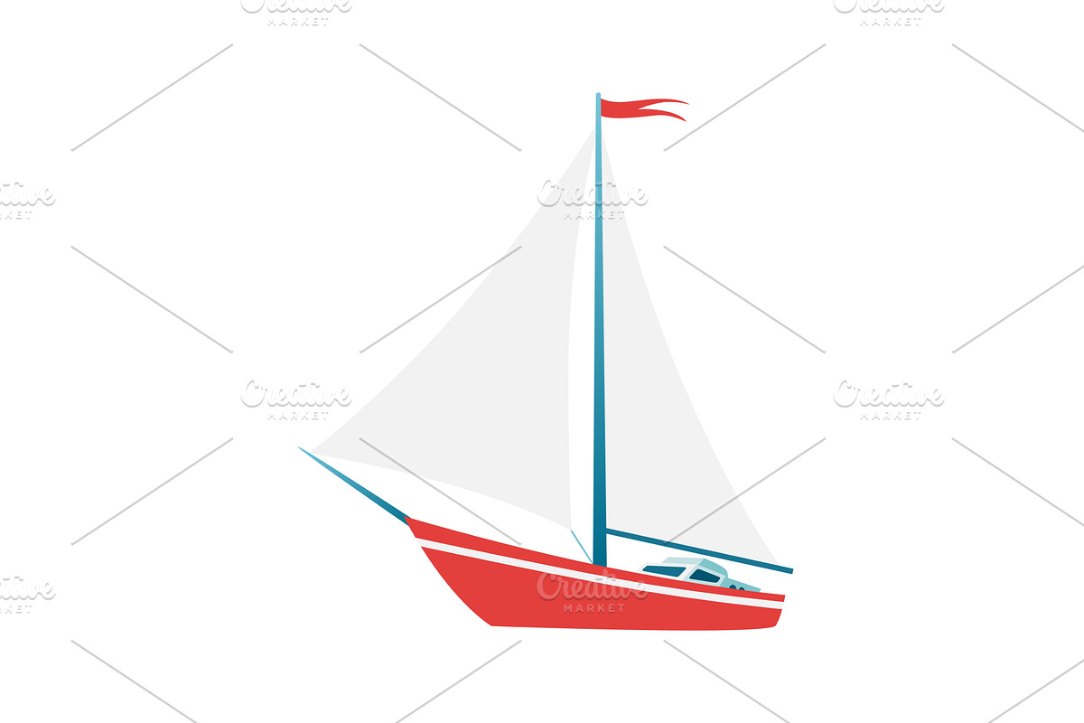 Classical yachting. Sail graphic, an Animal Illustration by the8monkey