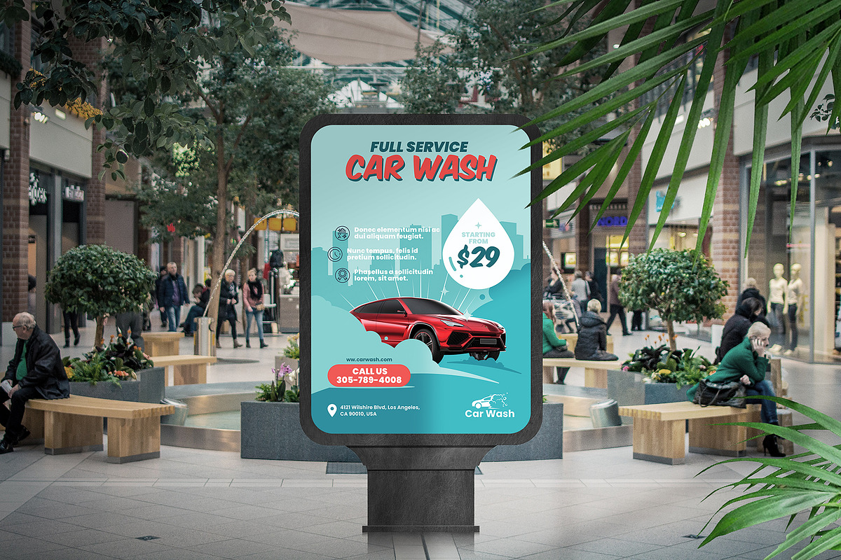 Car Wash Poster Template, a Flyer Template by floringheorghe (Photo 1 of 2)
